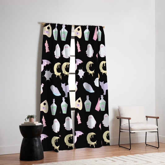 Pastel Goth Window Curtain Gallery Image 2