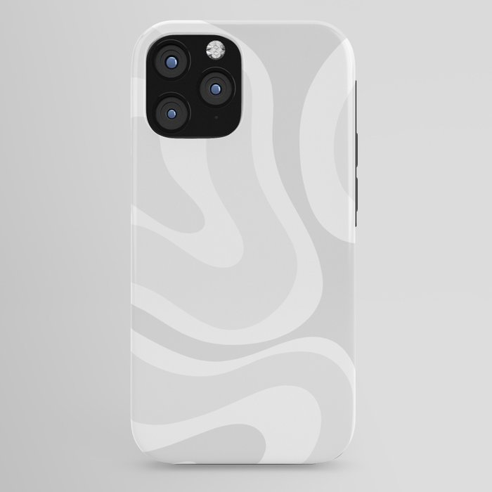 Modern Retro Liquid Swirl Abstract in Pale Grey iPhone Case Gallery Image 44