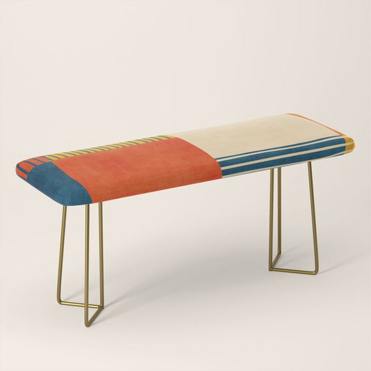 Colorful Bold Geometric Original Artwork Bench Gallery Image 2