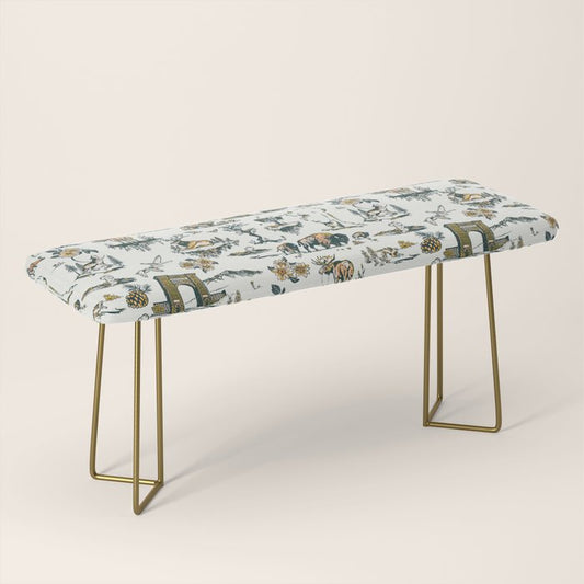 Yellowstone National Park Travel Pattern Design Bench Gallery Image 2