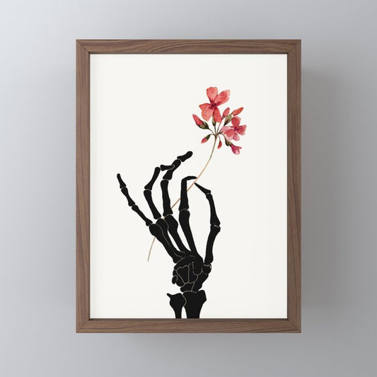 Skeleton Hand with Flower Mini Art Print Gallery Image 2