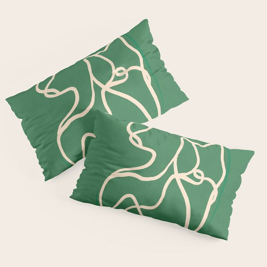 Abstract Line Art Cat 10 Pillow Sham Gallery Image 2