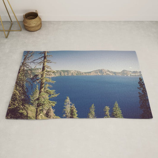 Beautiful Blue Crater Lake Rug Gallery Image 2