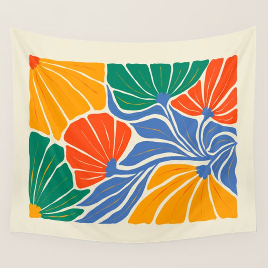 Starlight Summer: Matisse Foliage | Flower Market 002 Wall Tapestry Gallery Image 2