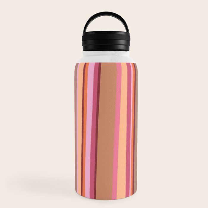 Sunday Morning Stripes Inspired by PANTONE 17 1230 Mocha Mousse Water Bottle Gallery Image 6