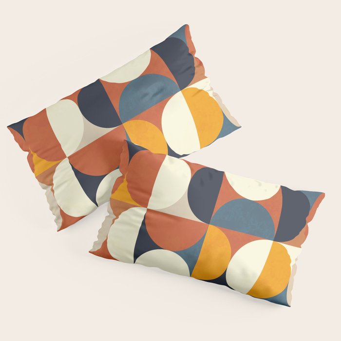 mid century abstract shapes fall winter 3 Pillow Sham Gallery Image 4