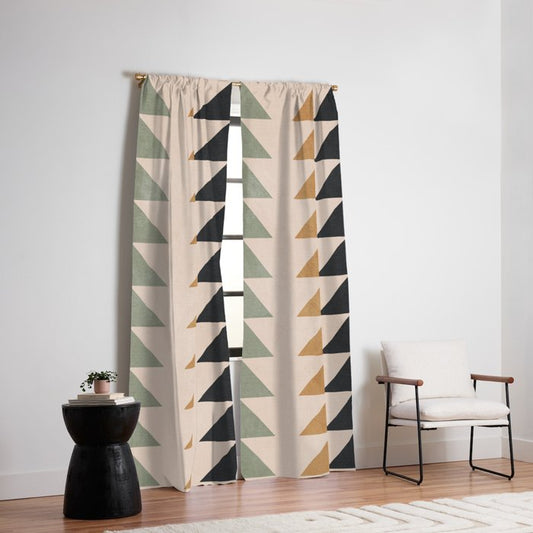 Minimal Geometric 32 Window Curtain Gallery Image 2