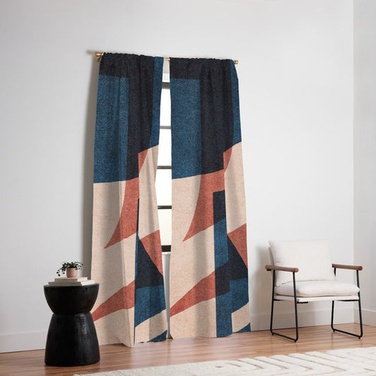 ABSTRACT ALPHABET / Gothic E Window Curtain Gallery Image 2