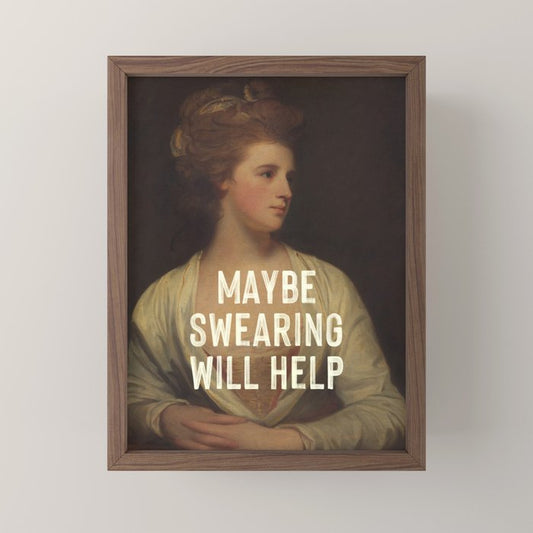 Maybe Swearing Will Help Mini Art Print Gallery Image 2