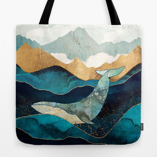 Blue Whale Tote Bag Gallery Image 2