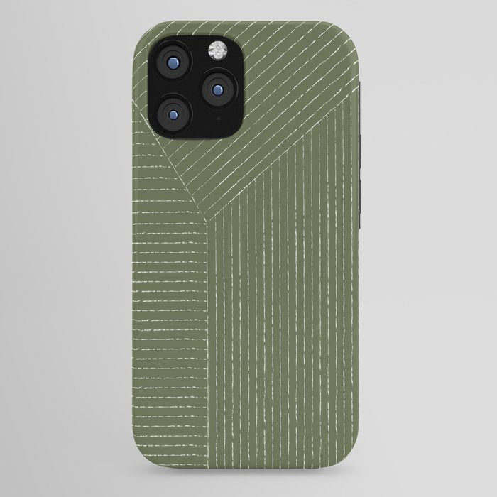 Lines (Moss Green) iPhone Case Gallery Image 44