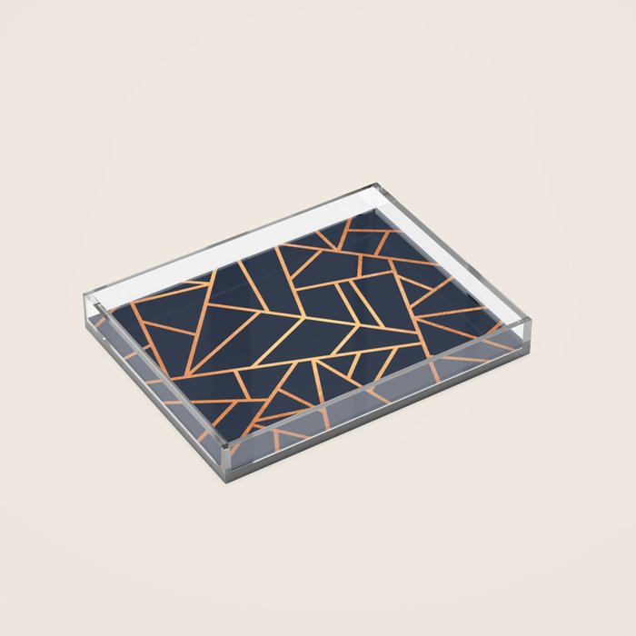 Copper and Midnight Navy Acrylic Tray Gallery Image 2