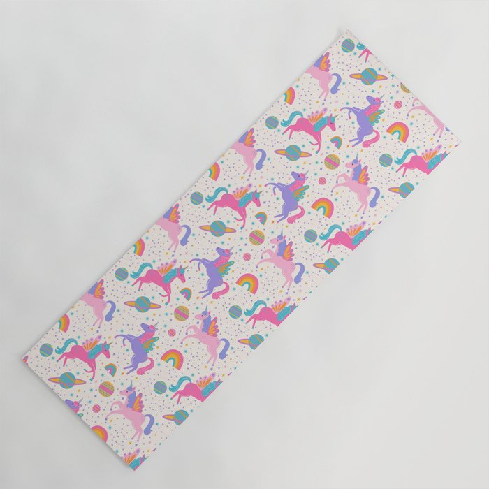 Space Unicorn - Neon Rainbow Yoga Mat Gallery Image 1