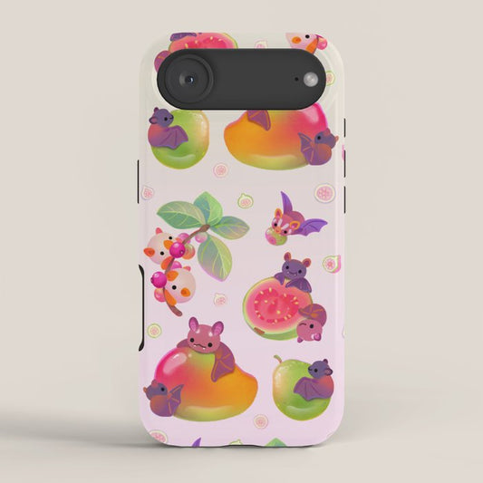 Fruit and bat - pastel iPhone Case Gallery Image 2