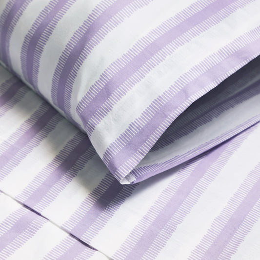 Feathered Stripes Brushed Cotton Sheet Set