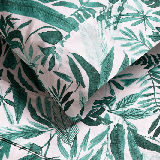 Tropical Palm Brushed Cotton Sheet Set