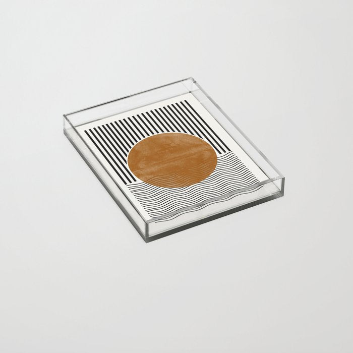 Abstract Modern Acrylic Tray Gallery Image 2