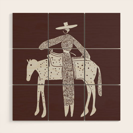 Solo Steady - Burgundy Wood Wall Art Gallery Image 2