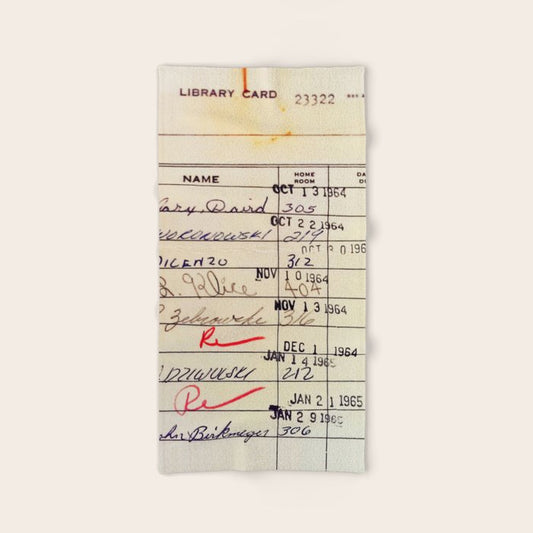 Library Card 23322 Hand & Bath Towel Gallery Image 2
