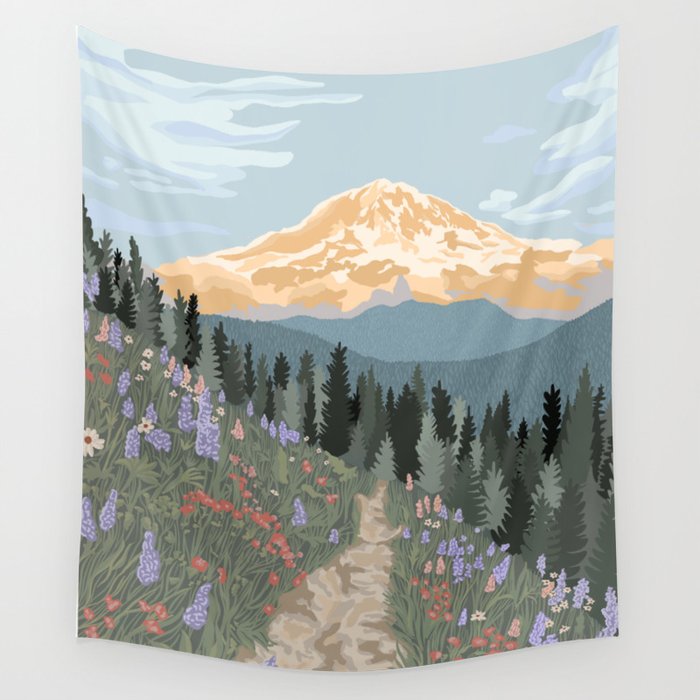 Mount Rainier National Park Wall Tapestry Gallery Image 3