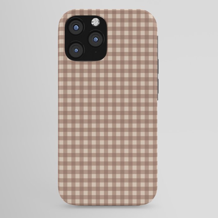 Gingham Plaid Pattern - Coffee Creme iPhone Case Gallery Image 44