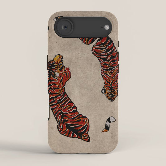Two Tigers -- Ukiyo-e Style iPhone Case Gallery Image 2