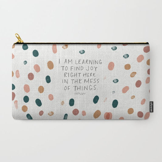 Joy in The Mess Of Things | Polka Dot Design Carry All Pouch Gallery Image 2