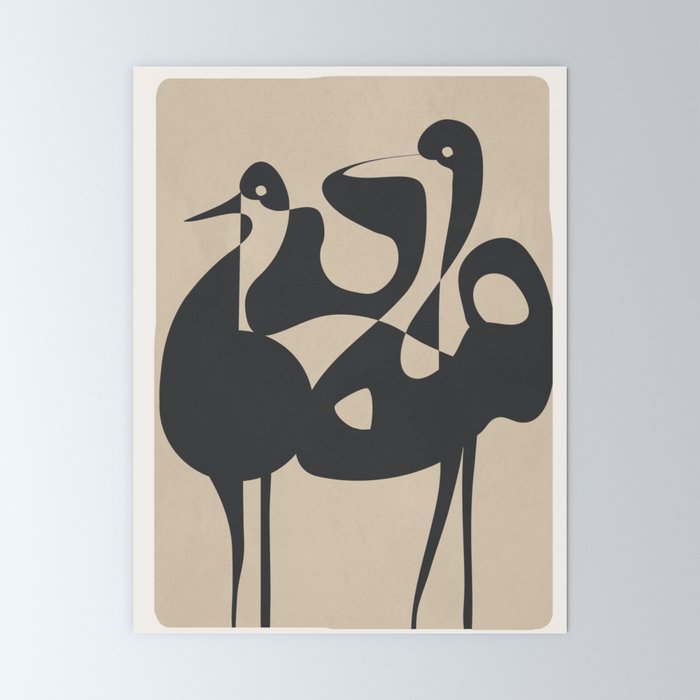 Abstract Pair Mini Art Print Gallery Image 6