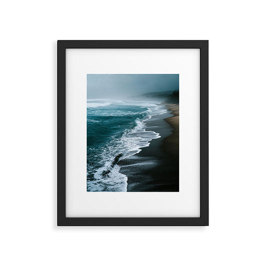 Misty Shoreline - Moody Ocean Photography Print Framed Art Print Gallery Image 2