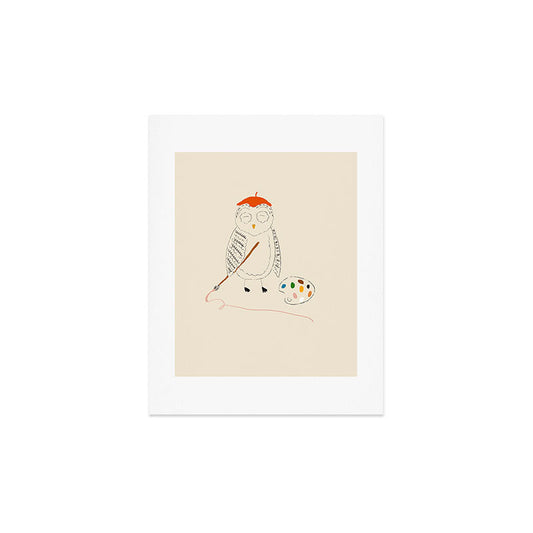 Artist Owl Art Print Gallery Image 2