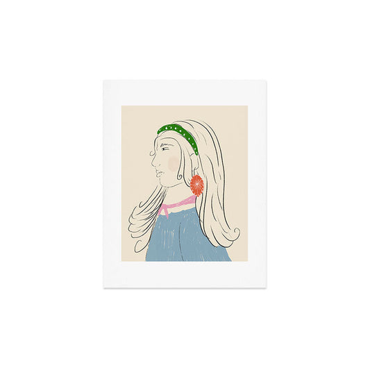 Girl with the Red Earring Art Print Gallery Image 2