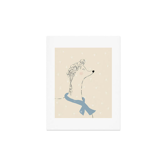 Winter Poodle Art Print Gallery Image 2