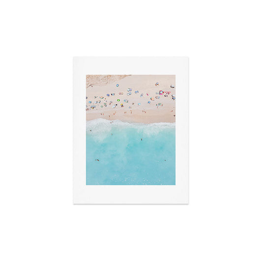 Aerial Beach Print, Aerial Beach Photography, Emerald Turquoise Ocean Beach Photography, Ocean Waves, Beach Art Poster, Home Decor Art Print Art Print Gallery Image 2
