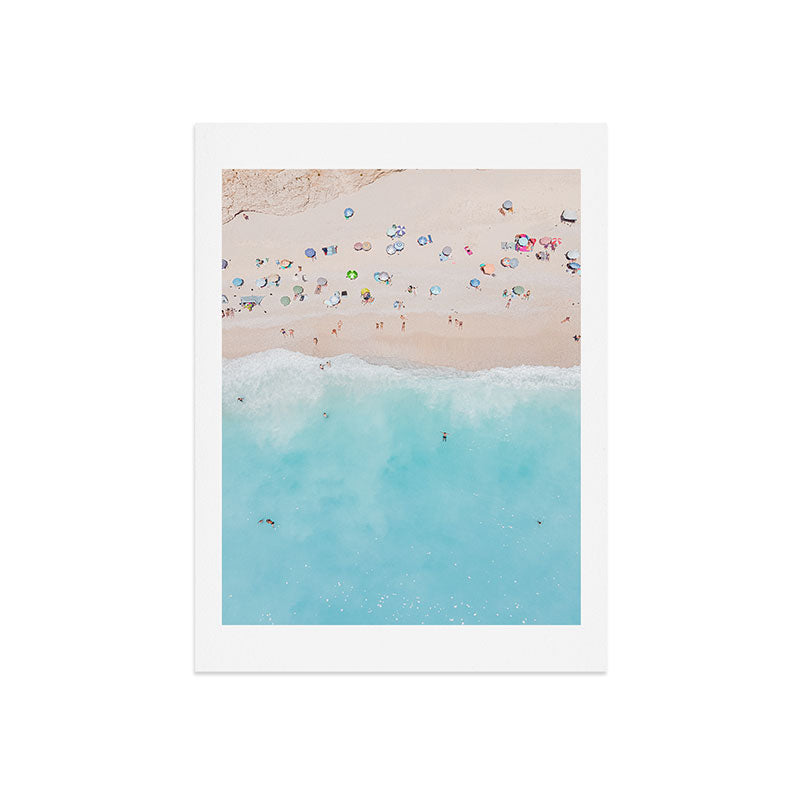 Aerial Beach Print, Aerial Beach Photography, Emerald Turquoise Ocean Beach Photography, Ocean Waves, Beach Art Poster, Home Decor Art Print Art Print Gallery Image 7