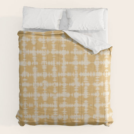 Tie dye checked in yellow Comforter Gallery Image 2