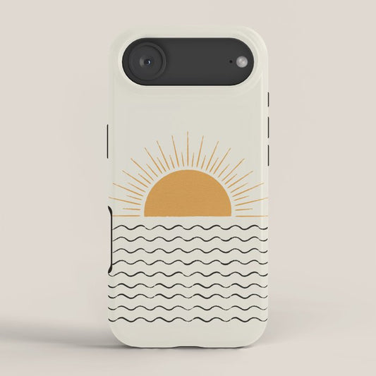 Sunrise Ocean - Mid Century Modern Style iPhone Case Gallery Image 2