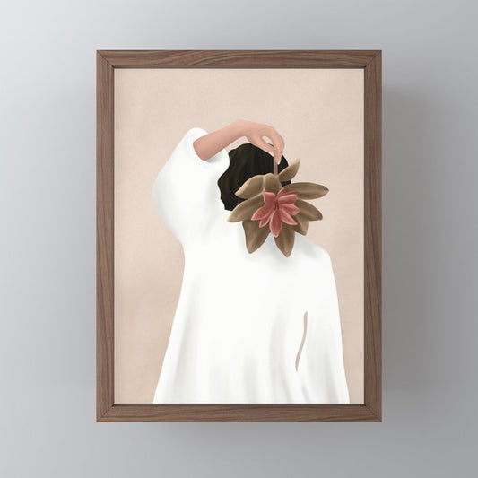 With a Flower Mini Art Print Gallery Image 2