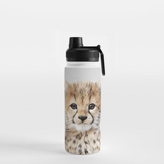Baby Cheetah - Colorful Water Bottle Gallery Image 2