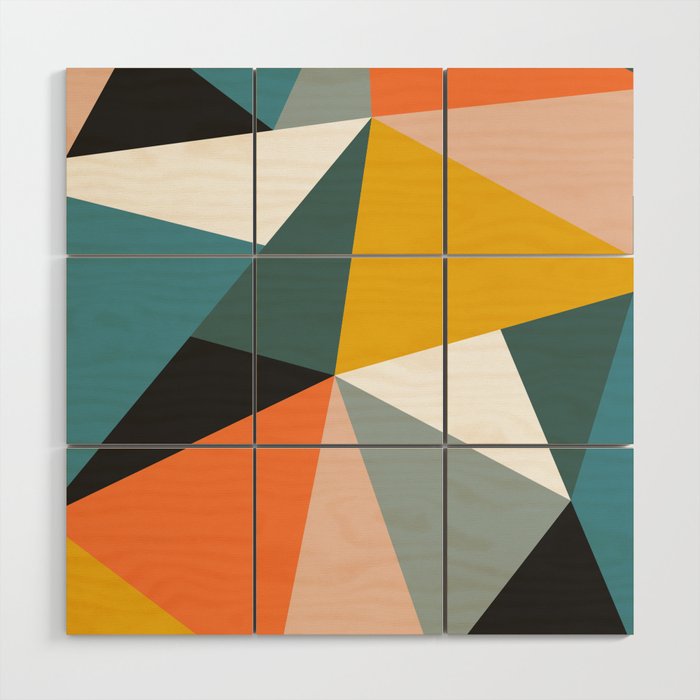 Modern Geometric 36 Wood Wall Art Gallery Image 3