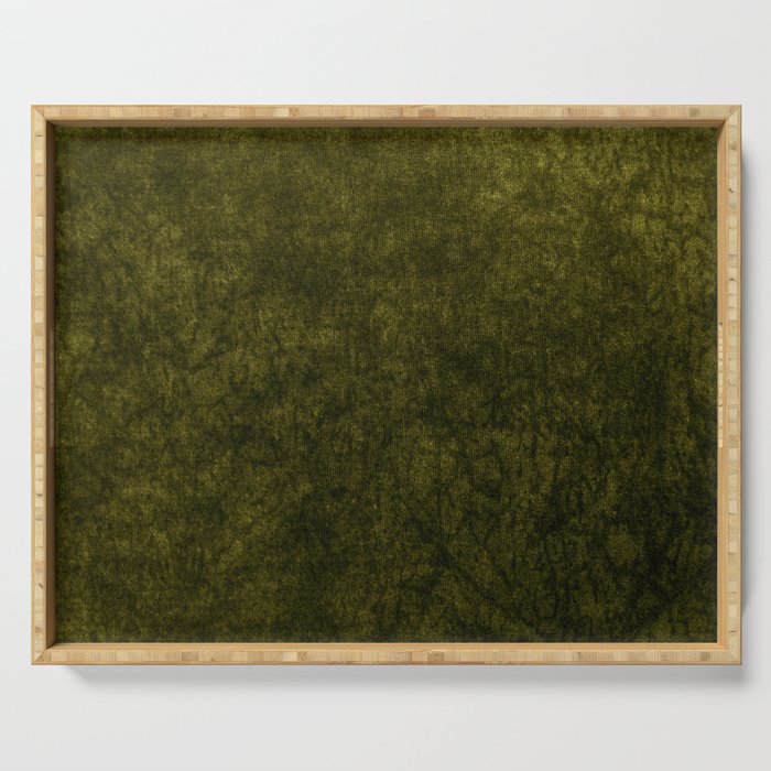olive green velvet Serving Tray Gallery Image 1