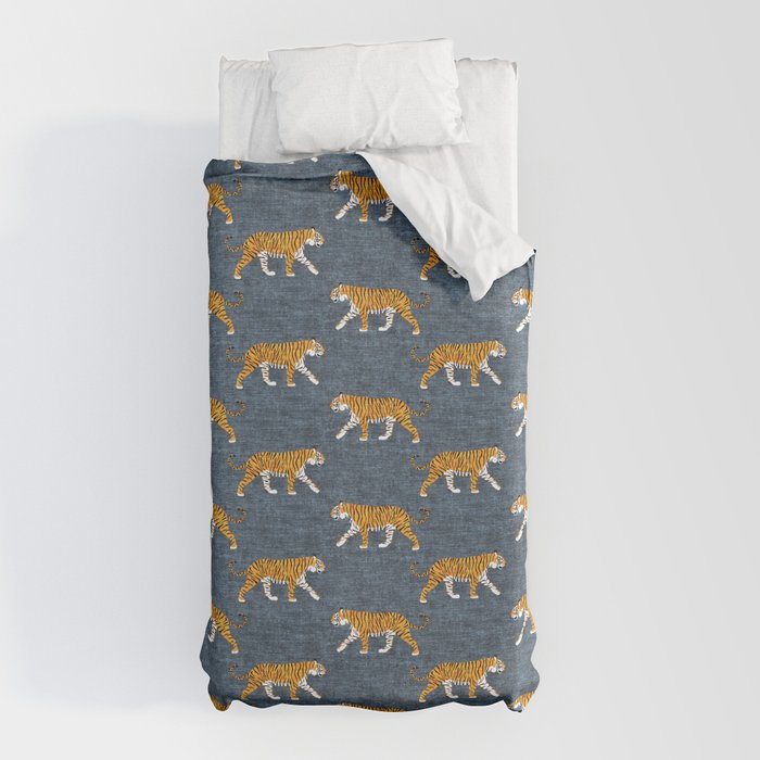walking tigers - blue Duvet Cover Gallery Image 10