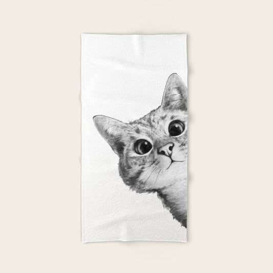 sneaky cat Bath Towel Gallery Image 2