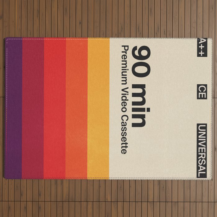 Retro VHS Cassette Tape Outdoor Rug Gallery Image 4