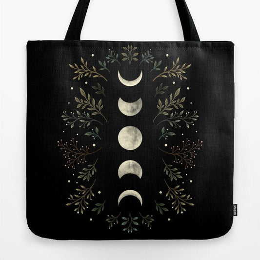 Moonlight Garden - Olive Green Tote Bag Gallery Image 2