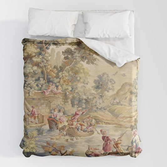 Antique Aubusson Louis XV French Tapestry Duvet Cover Gallery Image 2