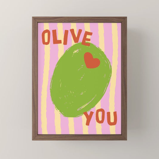 Love You Olive Kitchen Art Mini Art Print Gallery Image 2