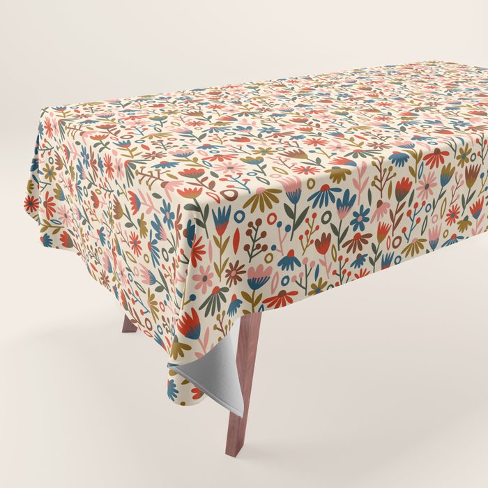 Exotic Floral Garden Tablecloth Gallery Image 1