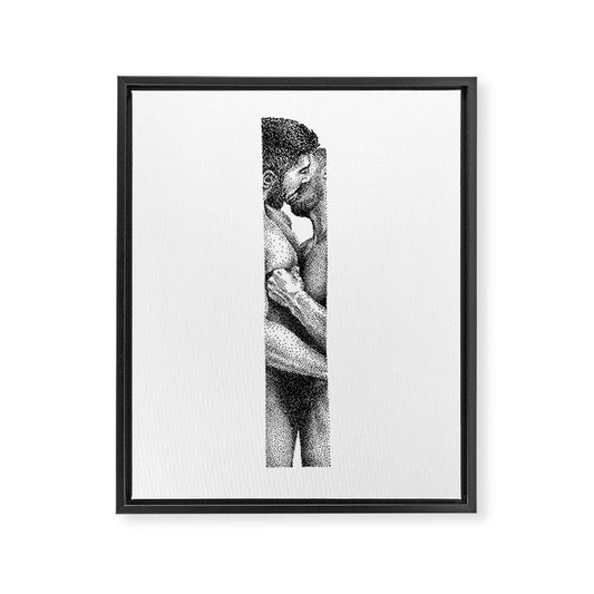 Kiss NOODDOOD Strip Framed Canvas Print Gallery Image 2