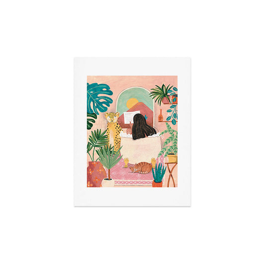 Woman relaxing in bath travel Art Print Gallery Image 2