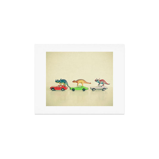 Dinosaurs Ride Cars Art Print Gallery Image 2